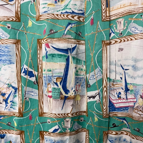 Reyn Spooner Men’s Hawaiian Shirt Large Short Sleeves Pullover Green - Picture 6 of 9